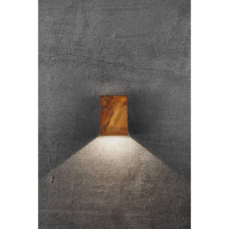 Fold 10 Wall, Corten, 14.9cm H x 10.6cm W x 4.5cm D