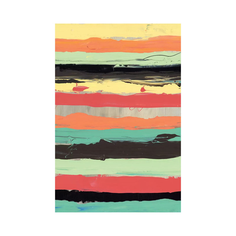 Alt Stripes II - Wrapped Canvas Painting, 20.32 cm H x 30.48 cm W
