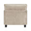 Canapé modulaire contemporain 5 pièces avec repose-pieds - Revêtement en chenille taupe de qualité supérieure et structure robuste en contreplaqué