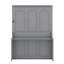 Grand lit escamotable avec bureau, lumières DEL et station de charge USB-1470199548