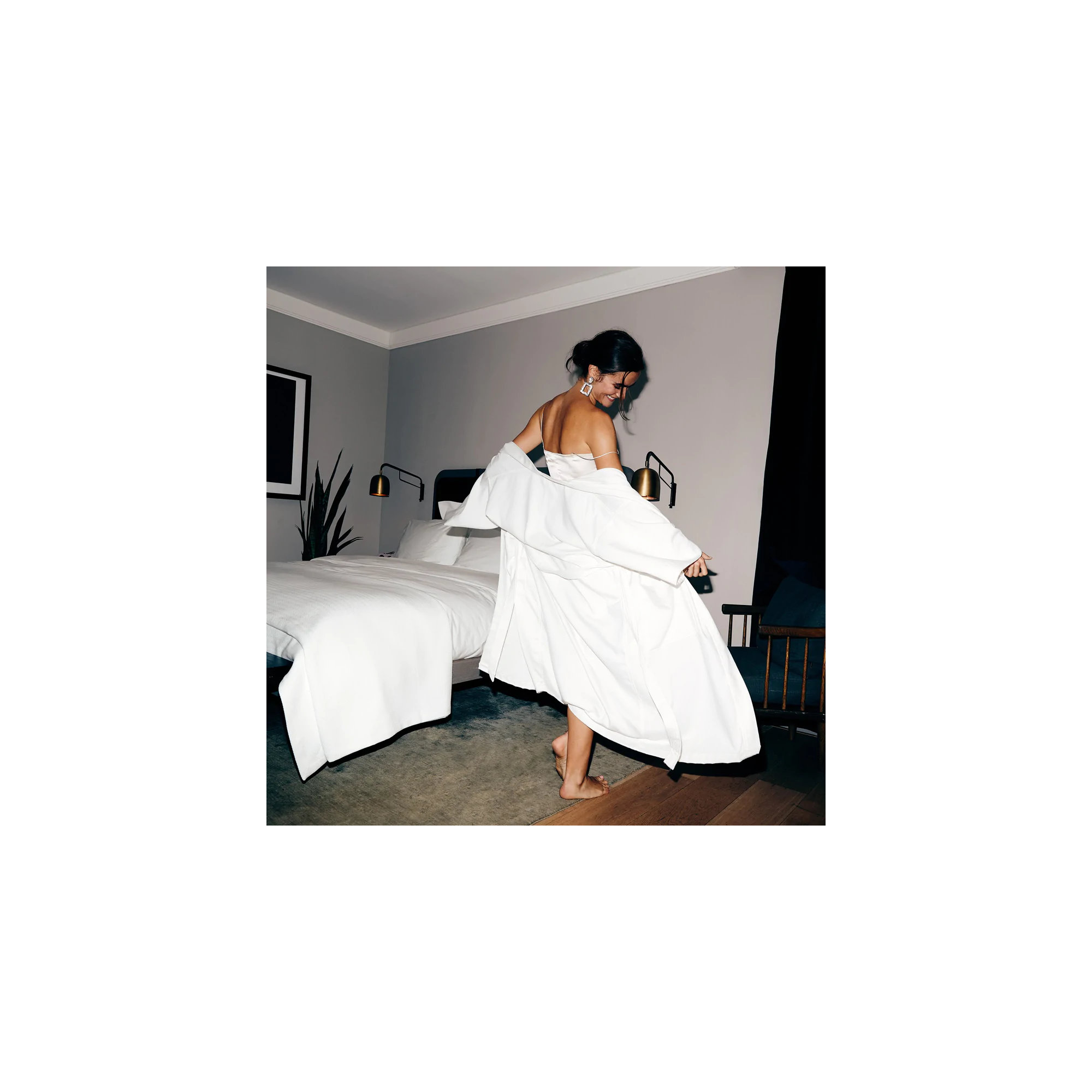 Pique Kimono Bathrobe, L