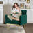 Velet Tufted Armchair With Gold Metal Legs-1602172589