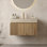 Meuble-lavabo mural de 30 po avec lavabo, armoire de rangement murale en contreplaqué avec porte de tiroir, comptoir en pierre frittée à motif de travertin avec lavabo, pré-assemblé