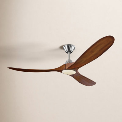  Ventilateur de plafond standard à 3 pales Elianna avec télécommande et ensemble d'éclairage inclus