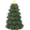 Bougie sans flamme arbre de Noël 4,7 po de largeur x 6,5 po de hauteur bougie à DEL, minuterie, télécommande, décoration des Fêtes (vert scintillant simple)