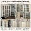 Porte pliante 60 po x 80 po à 3 portes en verre massif avec trousse de quincaillerie d'installation-107084440