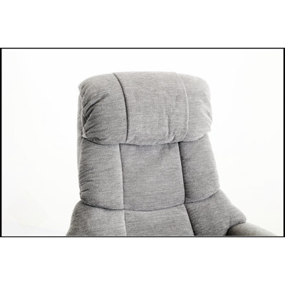 Fauteuil inclinable ergonomique avec repose-pieds, méridienne moderne pivotante à 360 ° avec repose-pieds, tissu chenille, massage par vibration à 5 points, siège chauffant et dossier réglable à 140 ° pour la maison ou le bureau