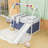 Twin Size Loft Bed With Slide And Playful Accessories-82139609