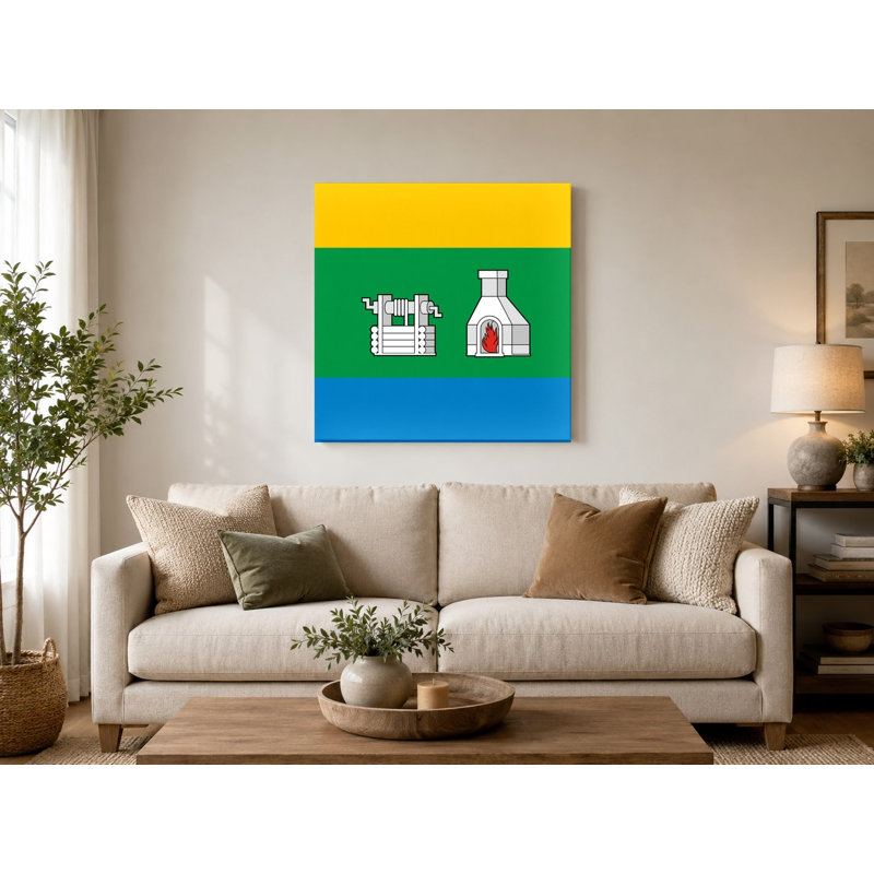 «Iekaterinburg City Flag», art mural sur toile, H 8 po x l 8 po