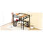 Lit mezzanine avec bureau et tablettes, structure en métal, garde-corps pour meubles de chambre à coucher, solution d'espace