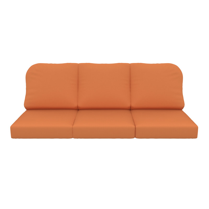 Outdoor Sunbrella® 3 Seater Sofa Cushions, Canvas Tangerine Sunbrella® Canvas