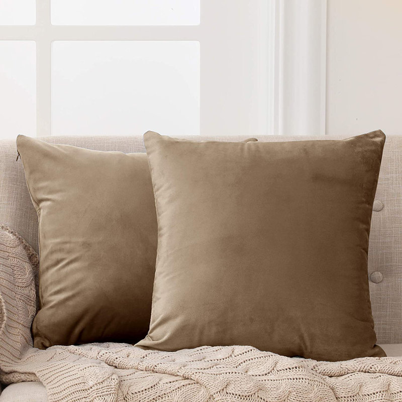 Frith Square Cushion Cover, 46cm H x 46cm W x 1cm D, Tobacco Brown