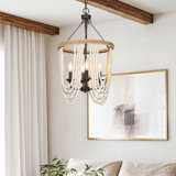 Lustre empire unique et remarquable à 4 lumières avec accents perlés Advith