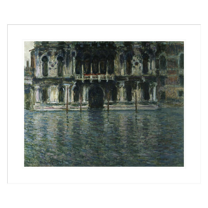 «Contarini Palace Venice» par Claude Monet, impression giclée encadrée, H 23,5 po x l 28,16 po
