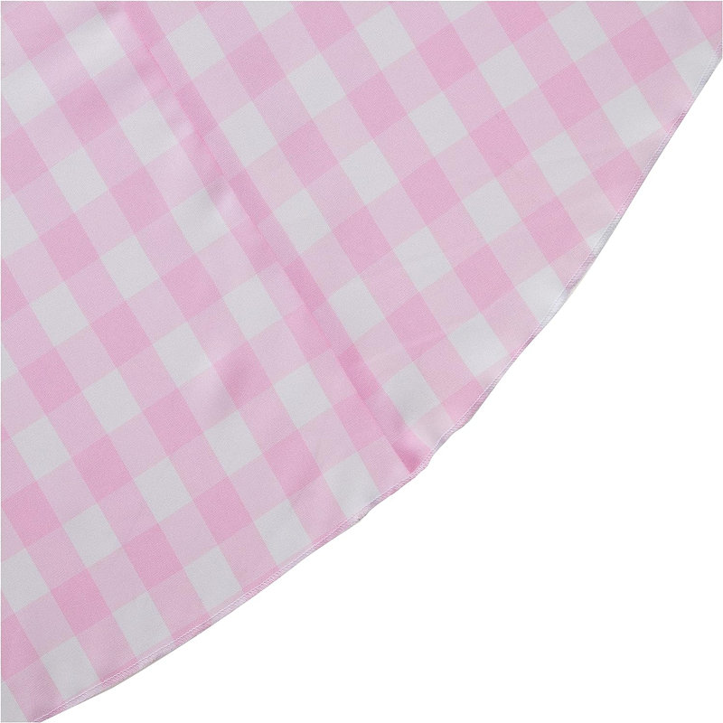 Gingham Tablecloth, Pink, 144" x 60"