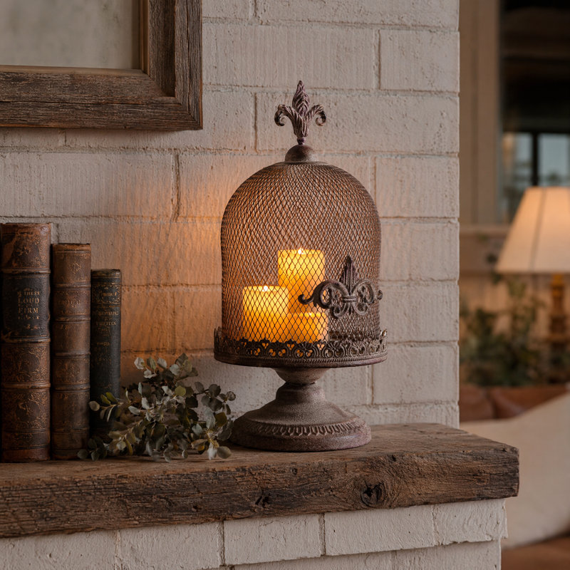 Porte-bougie en métal Rustic French Country, BIG