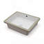 Lavabo de salle de bain rectangulaire en céramique blanche, encastré sous plan, avec trop-plein, 51 x 41 cm (20 x 16 pouces).