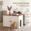 Armoire pour litière pour chat, ensemble pour chat super rapide, blanc et brun-522723268