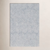 Chevron Handmade Tufted Wool Blue/Beige Area Rug