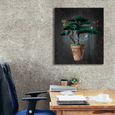  «Birds On Bonsai» par Heather Gauthier, art mural sur toile, 26 po x 30 po