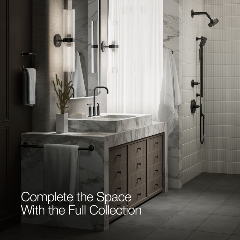 Purist Widespread Bathroom Faucet, Matte Black