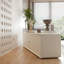 Meuble télé moderne en bois manufacturé blanc-146497373