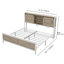 Farmhouse Platform Storage Bed with Bookcase Headboard and Built-In Charging Station-1332075233-1332075236