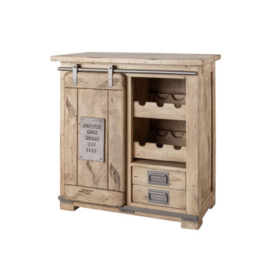 Railway 80cm Solid Wood Wine Bar