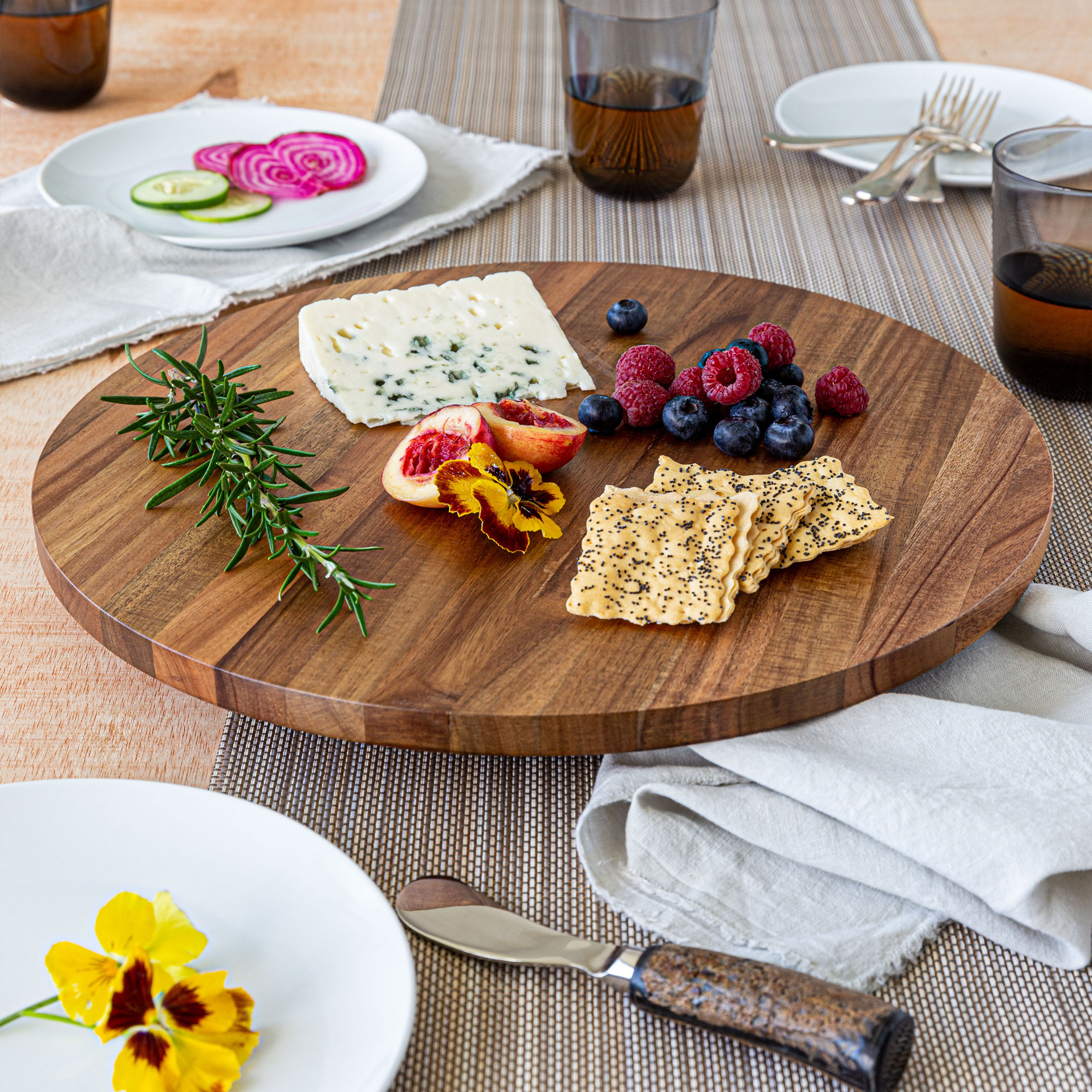 Round Wood Lazy Susan