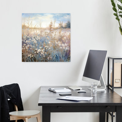 Art contemporain pré doux avec fleurs pastel