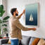 Sailboat in Stillness Minimalist - Wrapped Canvas-598011718-598011726