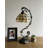 Simonson Tiffany Table Lamp Gold Stained Glass Iron Metal Leaves LED Bulb Included 11"W*8"D*21"H