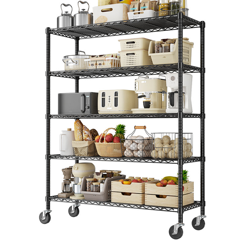 Rayonnage de garage à hauteur réglable avec roulettes, H 78 po x l 48 po x P 20 po