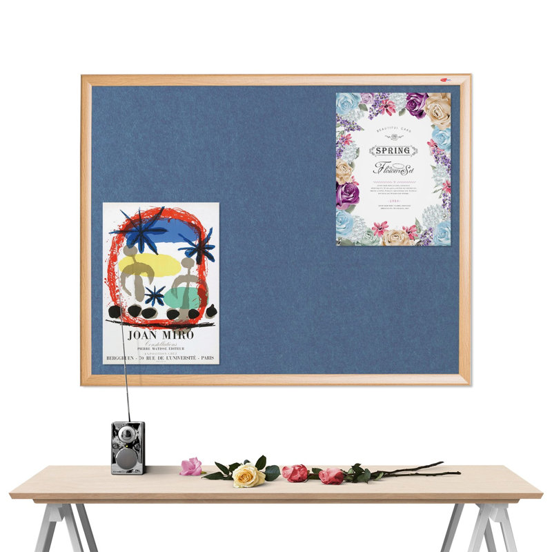Wall Mounted Bulletin Board, Charcoal, 120cm H x 180cm W