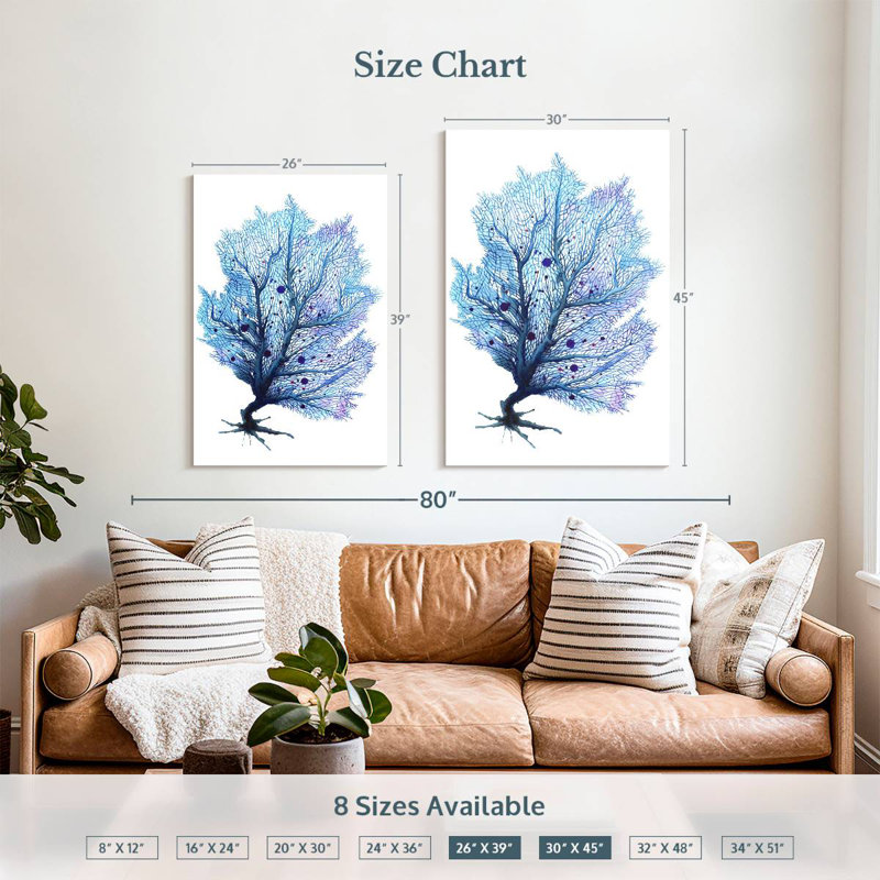 Brampt Fan Coral Blue, 39" H x 26" W