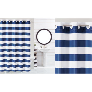 Cabana Stripe Polyester Shower Curtain