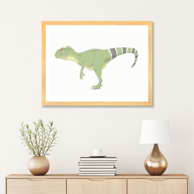" Allosaurus Pencil Drawing With Digital Color " by Alice Turner