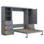 Lit escamotable Murphy avec placard, tiroirs et tablettes-31047286