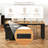 Kitchen Island With Extendable Dining Table-1873127171