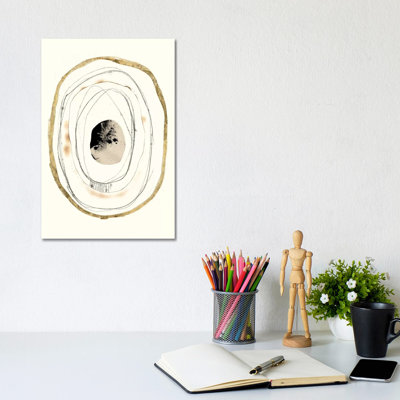 Paper, Gold & Smoke I by Jennifer Goldberger - Wrapped Canvas Gallery-Wrapped Canvas Giclée