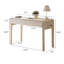 Bureau 31,5 "en chêne blanc de style crème
