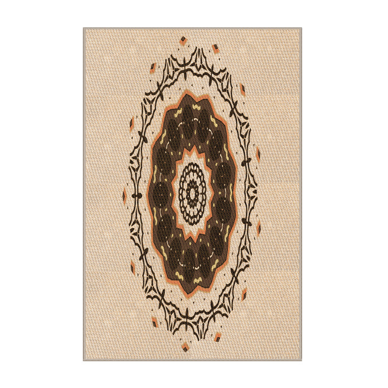 Tapis en laine orange, Rectangle 5 pi x 7 pi