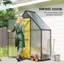 Serre de plain-pied en polycarbonate avec porte battante, noir-123164184