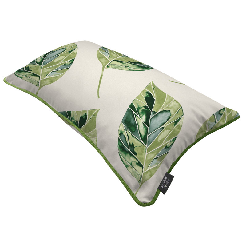 Gurrola Indoor / Outdoor Floral Rectangular Cushion, Forest Green, 50cm x 30cm