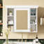 Rangement mural pour salle de bain 35,51 po x 7,19 po 29,52 po avec porte miroir
