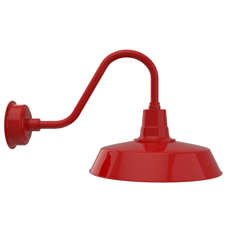Luminaire de grange d’extérieur oldage, Rouge cerise, H 15,75 po x l 18 po x P 28 po