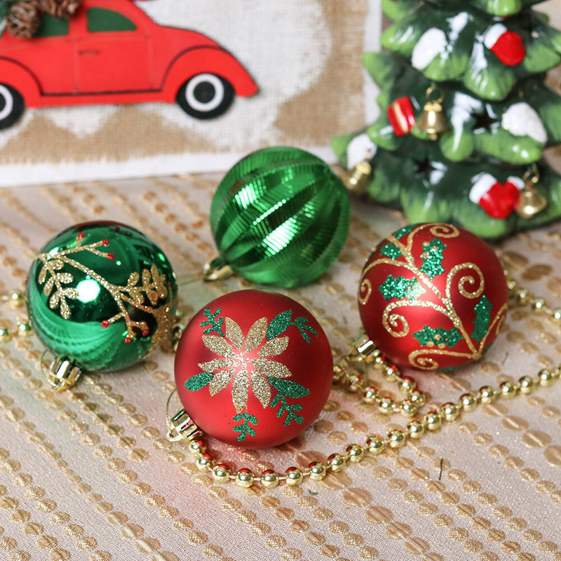 Ensemble d'ornement boule de Noël 35 pièces Jazai
