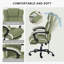 Fauteuil de bureau ergonomique avec repose-pieds en tissu vert ergonomique