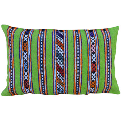 Wool Striped Lumbar Pillow