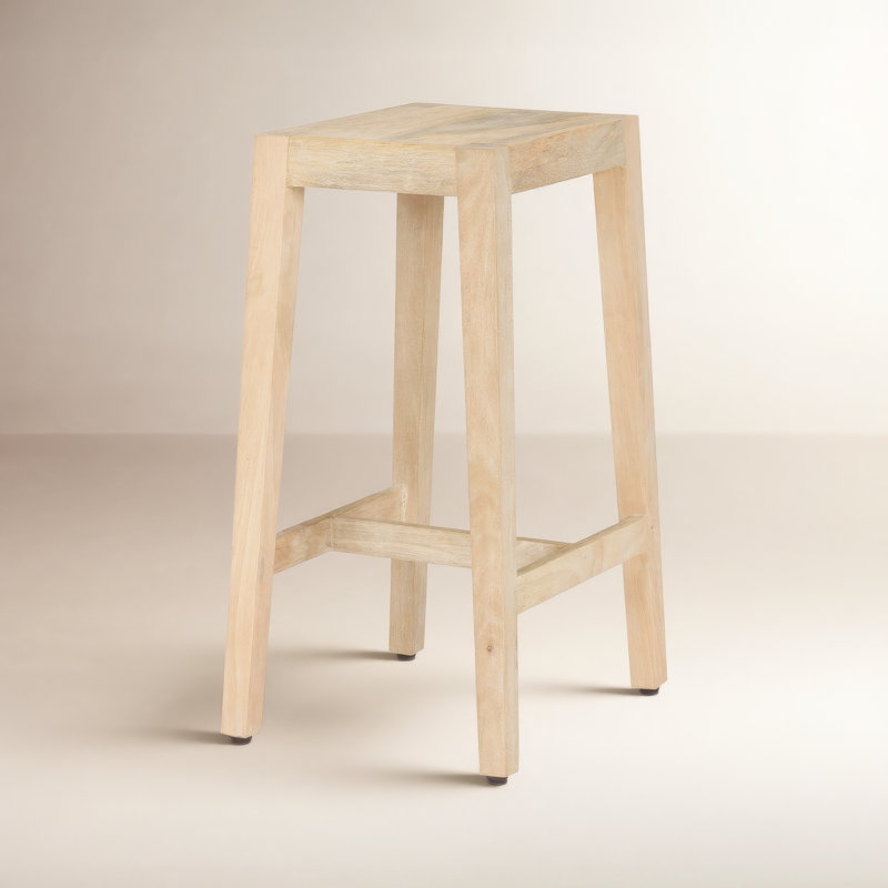 The Colony Stool Features A Timeless, Minimalist Design With Clean Lines And A Natural Light Brown Finish., Natural